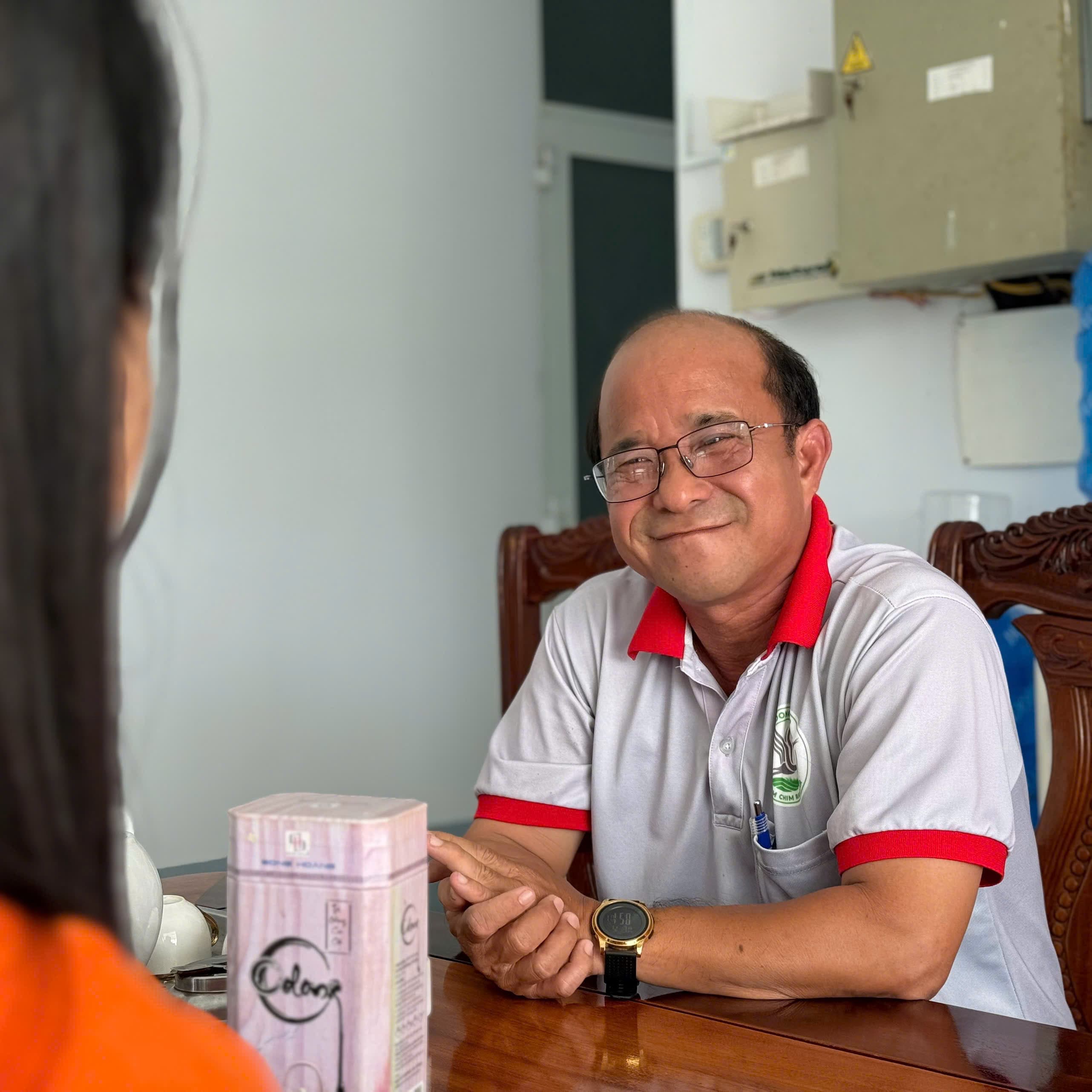 Đại diện Vườn Quốc gia Tràm Chim trong buổi trao đổi cùng ENEDEN